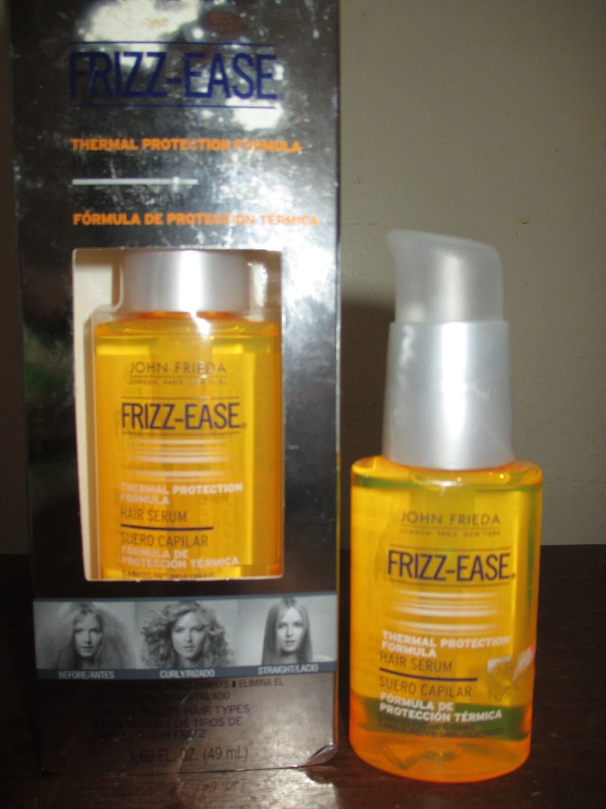 2x John Frieda Frizz Ease hair serum thermal protection formula 1.69 Oz