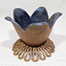 BOBECHE SPACER LAMP CHANDELIER PART DECORATIVE METAL TULIP FLOWER