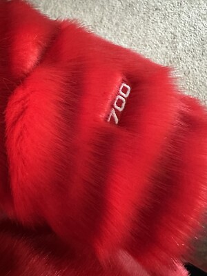 Supreme X The North Face Faux Fur Nuptse Jacket 'Red' | eBay