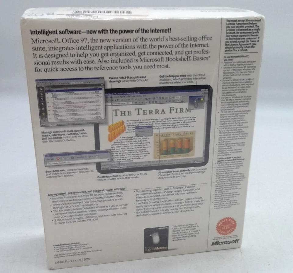 Microsoft Office 97 Professional Edition Full Version Big Box New  Academic - Image 3 of 4