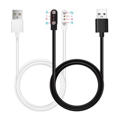 Xininyia 2 Pin Chargers for GloryFit Smart Watch 2.8mm, Black&White-2.8mm 