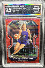 🏀 Sophie Cunningham - RC - Arena Club 9.5 - Red Ruby Wave - 2021 Panini Prizm