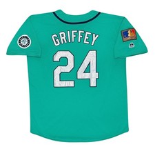 Ken Griffey Jr. 1994 Seattle Mariners 125th Anniv. Alt Teal Jersey Men's (L-XL)