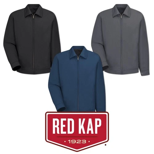 Red Kap Work Jacket Mechanic Auto Technician Slash Pocket Industrial Uniform J22 - product listing photo