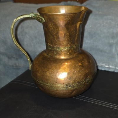 Solid Copper Pitcher Jug with Handle - Copper Material Pitcher