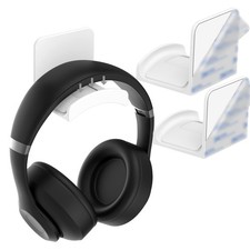 Headphone Stand Adhesive Gaming Headset Hanger Hook Desk Mount White 2 PCS