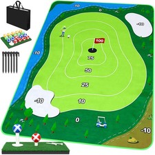 6x5Ft Chipping Mat, Battle Royale Golf Set with Hitting Mat, 20 Grip Balls, B...