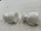Vintage White Milk Glass Home Kitchenware Tableware Egg Cups Lot Of 2
