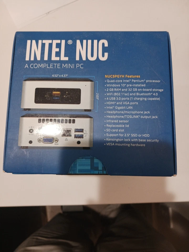 Intel NUC Mini PC NUC5PGYH0AJ IntelPentium N3700 1.60Ghz Quad-Core Kit Open - Image 4 of 4