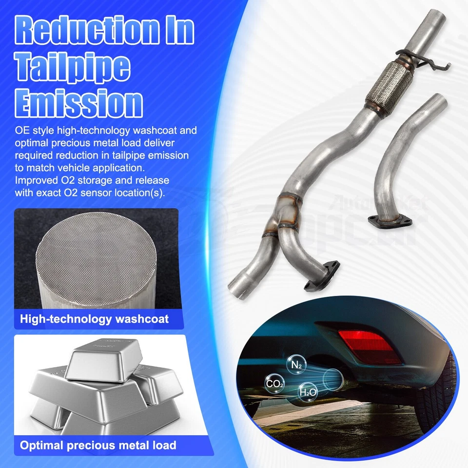 Exhaust Catalytic Converter For 2011-2019 Ford Flex & Explorer 3.5l Flex Pipe Foto 4 de 4