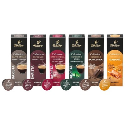 Tchibo Cafissimo Probierset Premium Edition Caffè Crema und Espresso, 60 Stück