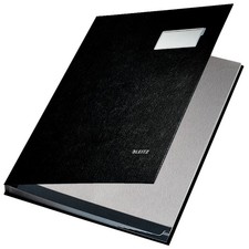 LEITZ Unterschriftenmappe PP Überzug 20 Fächer schwarz DIN A4
