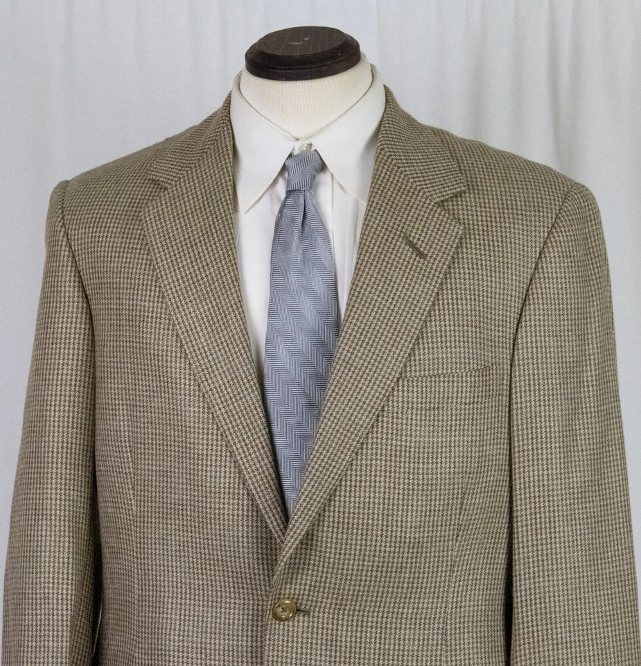 NOVO Casaco Oxxford Roupas Lã Seda Linho Ventilação Lateral Houndstooth Fino 40 R - Imagem 2 de 4