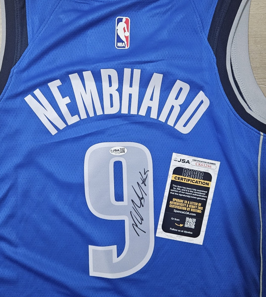 R*o様 Nembhard AUGmaeJersey XL 52 Ryan Nembhard Signed Autographed Dallas Mavericks Jersey JSA COA