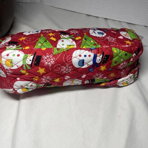 NEW So Fetch! Snowman Christmas Red Quilted Purse Handbag - Picture 6 of 8