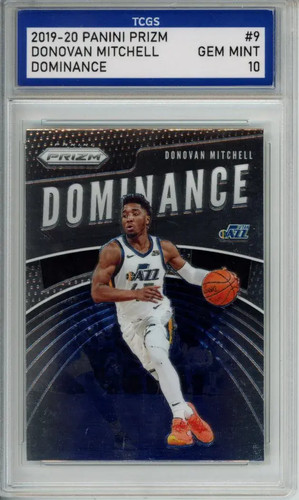 2019-20 PANINI PRIZM DOMINANCE #9 DONOVAN MITCHELL JAZZ TCGS GEM MINT 10 N1 AL42