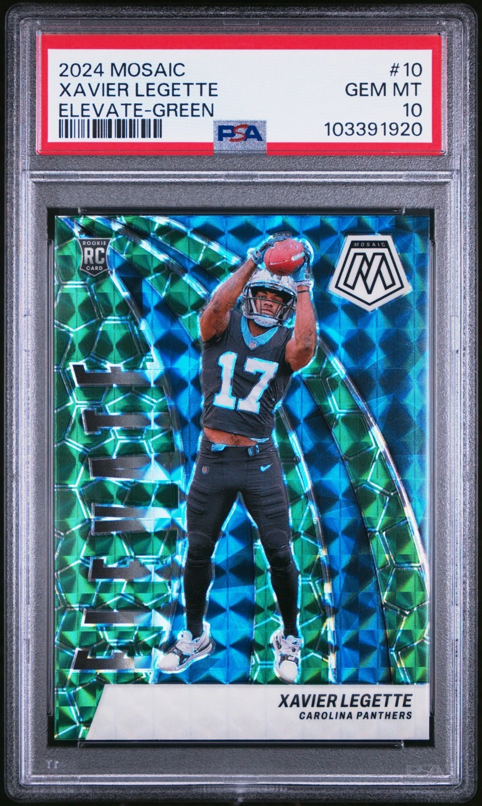 Xavier Legette Panini Mosaic Elevate #10 Green