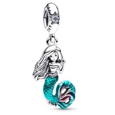 Genuino Pandora Disney Sirenita Ariel Azul Cuelga Plata Dije 792695C01