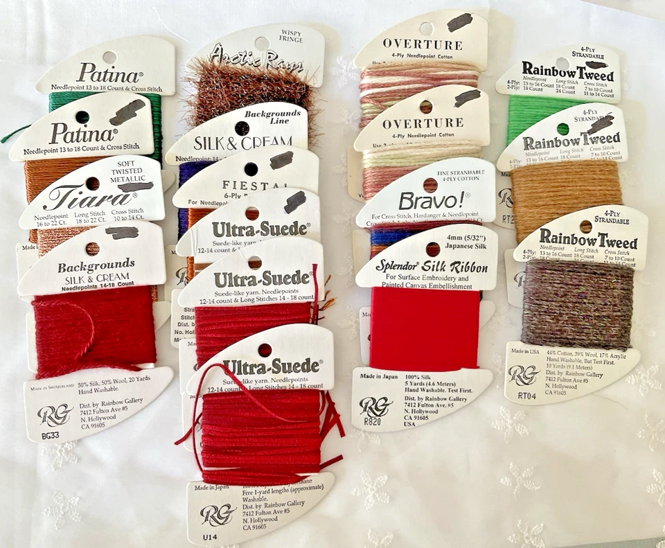 Needlepoint Embroidery Thread Lot of 17 Asst Brands Rainbow Gallery Fall Colors - Image 1 of 4
