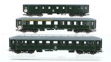 Jouef H0 Konvolut Personenwagen 1./2.Kl. 2.Kl. grün Packwagen grün DB