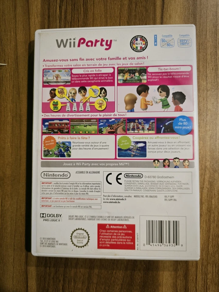 Wii Party Nintendo Wii PAL FR avec notice et livrets - Photo 2/4