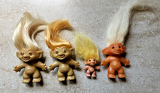 Vintage Troll Dolls 1960's Lot Of 5