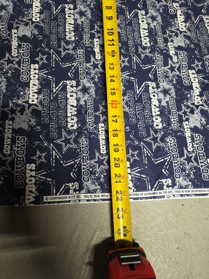 NFL Dallas Cowboys Distressed 100% Cotton 1.7 Yards 64"x44" 👀 - Image 2 of 2