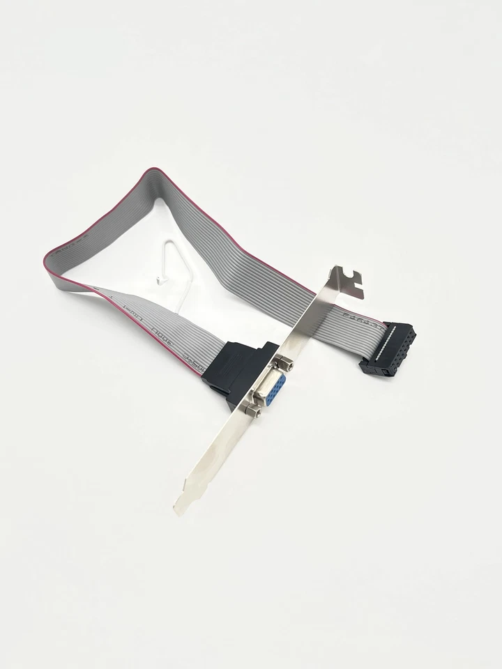 VGA Port HD15F Adapter to IDC16 12 Inch with Bracket Ribbon Cable Connector - Image 4 of 4