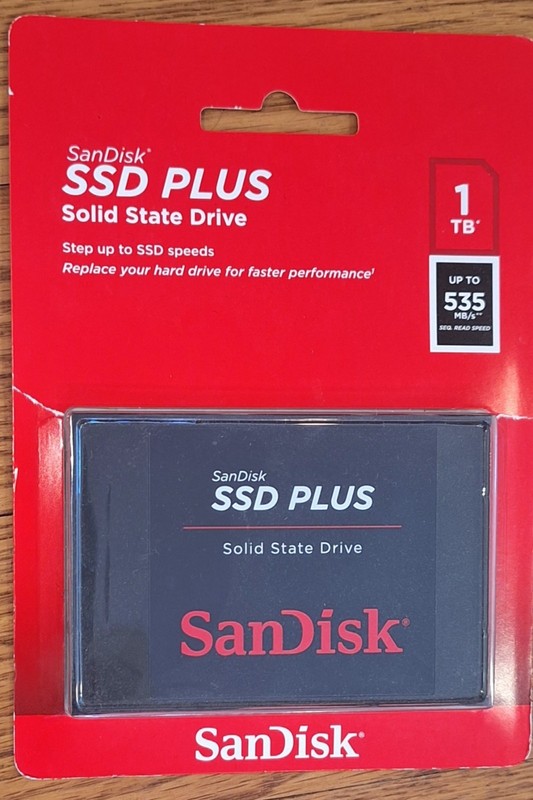 SanDisk SSD Plus 1TB 2.5 inch SATA III Internal (SDSSDA-1T00-G27) SSD, New