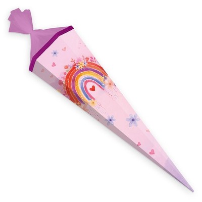 ITENGA Schultüte 85cm eckig Regenbogen RAINBOW DREAMS Zuckertüte Mädchen neu