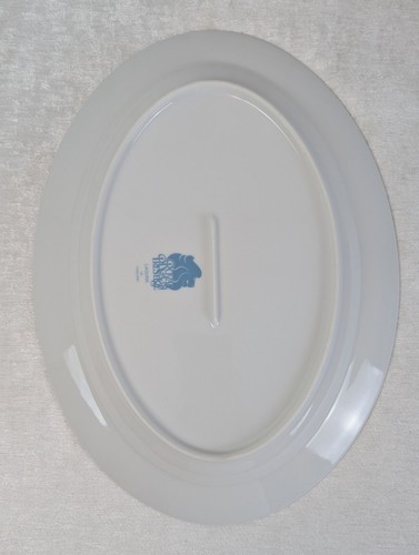 Plato para servir Royal Prestige Laguna 14" ovalado azul verde Tailandia como nuevo - Imagen 2 de 6