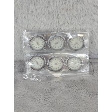 6 Pcs Watch Movement Whole Replacement Silver  Quartz for Crafting DIY