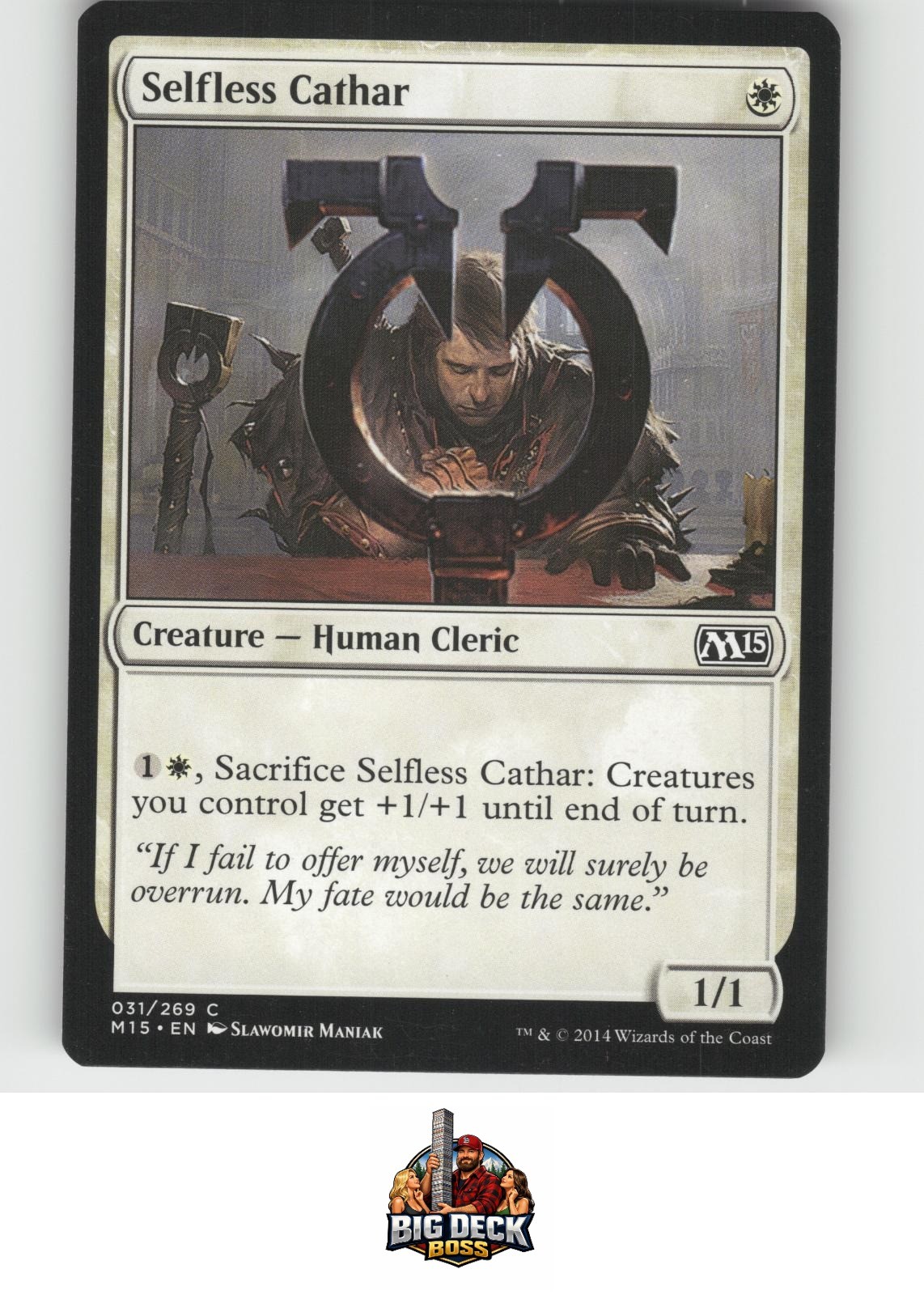 Selfless Cathar Magic 2015 (M15) Common 31 MTG Lightly Played