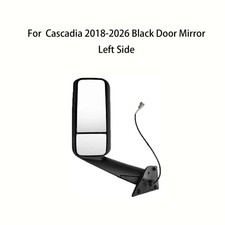 Door Mirror Power Heated Driver Lh Black For Freightliner Cascadia 2018-2024 Door Mirror Power Heated Driver Lh Black For Freightliner Cascadia 2018-2024