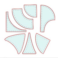 7-Teiliges Quilt-Lineal-Set FüR Tischfahnen, Patchwork-Lineal, Quilt-Werkze6411