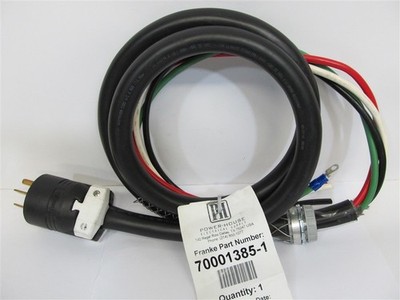 Franke 70001385-1, 8' 9'', 250/3, 50 amp Power Cord