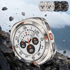 Rugged Hard PC Metal Bumper Case For Samsung Galaxy Watch 7 Ultra / 8 Ultra 47mm