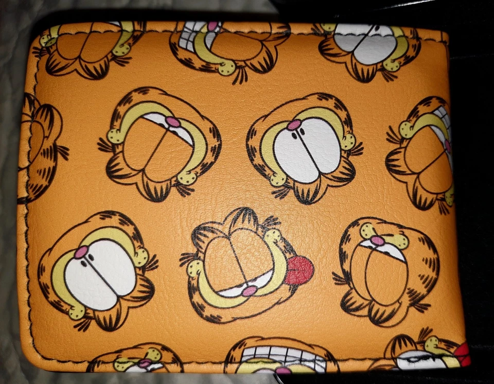 Garfield the Cat Mens Bi-Fold Wallet Garfield Face Expressions by Buckle-Down🆕  - Image 2 of 4