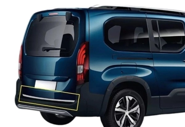 Heckklappenleiste FüR Citroen Berlingo Edelstahl Kofferraumleiste Ab 2019 Chrom-image