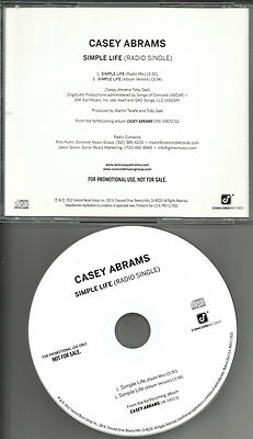 American Idol CASEY ABRAMS Simple life 2TRX w/ RARE RADIO MIX PROMO DJ CD single