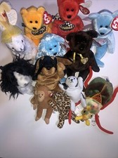 TY Beanie Baby Lot of 12 Animals All W/ Hang tags  Tush Tags