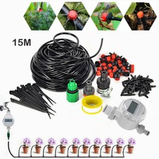 49FT Auto Drip Irrigation System Kit Timer Micro Sprinkler Garden Watering