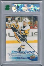 2016-17 UPPER DECK YOUNG GUNS CANVAS JAKE GUENTZEL MNT 10 PITTSBURGH PENGUINS