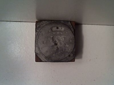 Vintage UncleSam Letterpress Print Wooden Block Engraved Metal Stamp