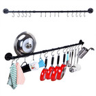 50.4 Inch Hanging Pot Rack Wall Mounted Pot Pans Hanging Rail