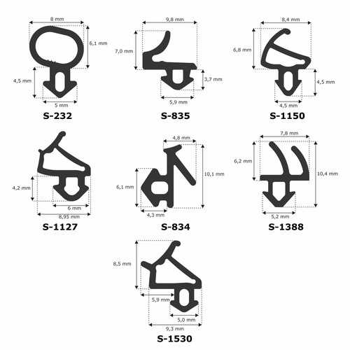 ventanas y puertas juntas burletes S sellado aislante 1m | eBay