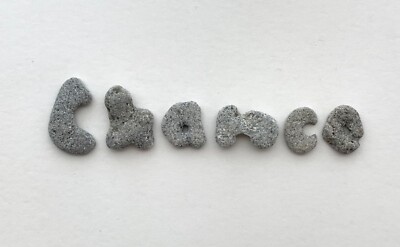 CHANCE Rocks Surf Stones Name Natural Letter Shaped Beach Pebble Word craft art