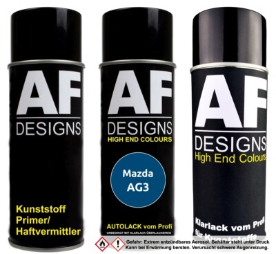 Kunststoff Spraydose für Mazda AG3 Monaco Blue Stoßstange