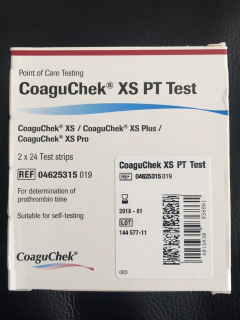 New Roche Coaguchek XS Strips 48 Box 10-2019 PT/INR TEST STRIPS Coagucheck
