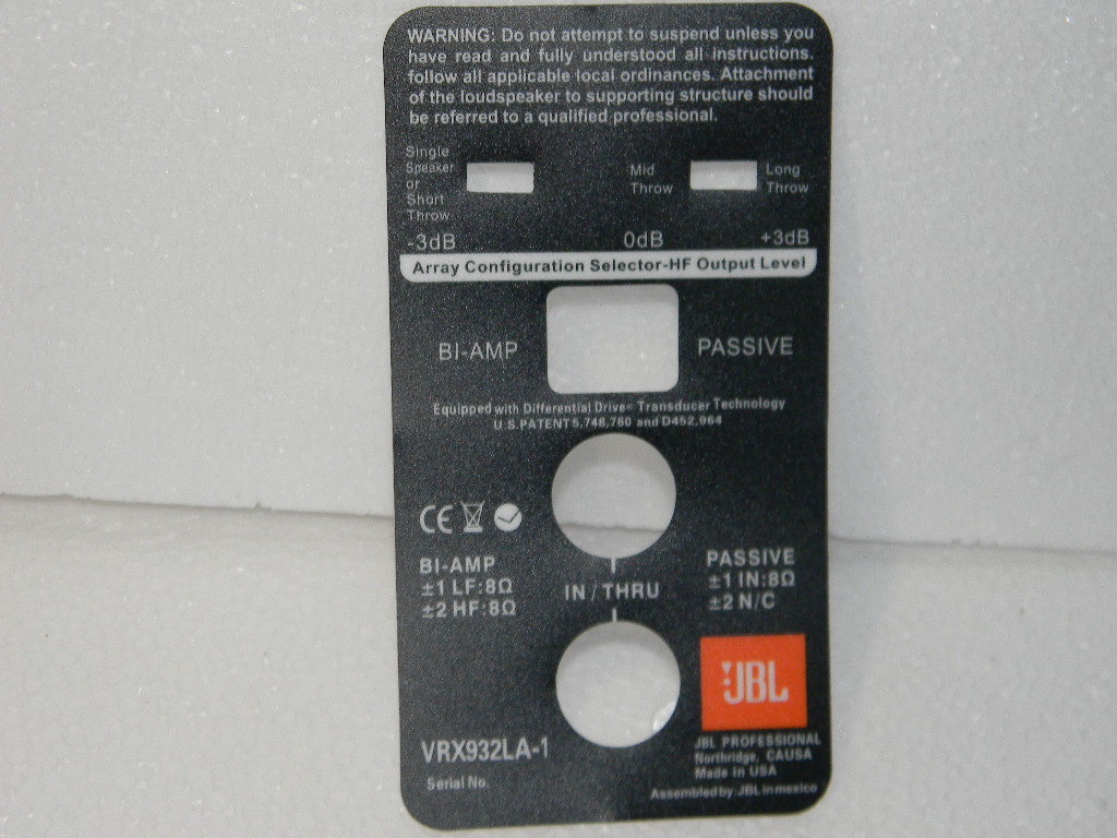 4Pcs JBL Replacement VRX932LA-1 VRX932 Sticker Bradge Speaker